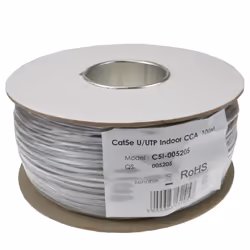 kenable Ethernet UTP CCA Cable Roll Network LAN Solid UTP CAT5e CCA Grey 100m