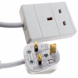 kenable 005293, 10 m, Indoor, Type G (BS 1363), Type G, White, 1 AC outlet(s)