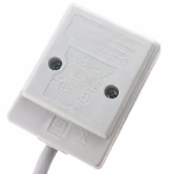kenable 1 Gang Single Way UK 13A Mains Power Socket Extension Lead White 15m