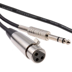 kenable 005299 audio cable 1 m XLR (3-pin) 6.35mm Black