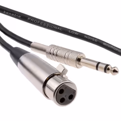 kenable Balanced XLR 3 Pin Socket to 6.35mm Male Stereo Jack Plug Cable 5m