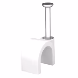 kenable White 100 x 7mm Round Cable Clips Secure Fastenings Cables