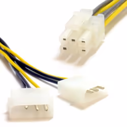 kenable 005393, 0.15 m, PCI-E (6-pin), 2 x Molex (4-pin), Male, Male, Straight