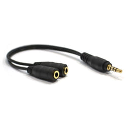 kenable 005432 audio cable 0.15 m 3.5mm 2 x 3.5mm Black
