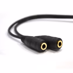 kenable 005432 audio cable 0.15 m 3.5mm 2 x 3.5mm Black