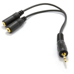 kenable 005433 audio cable 0.2 m 2 x 2.5mm 2.5mm Black