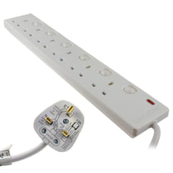 kenable 005556 power extension 2 m 6 AC outlet(s) Indoor White
