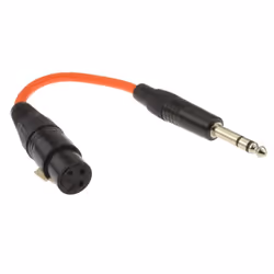 kenable 005586, XLR (3-pin), Female, 6.35mm, Male, 0.2 m, Black, Orange