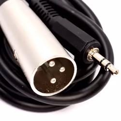 kenable 3.5mm Stereo Jack Plug to 3 Pin XLR Plug Audio Cable Lead 6m
