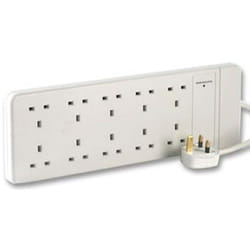 kenable 005623 power extension 2 m 10 AC outlet(s) White