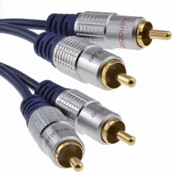kenable 005688, 2 x RCA, Male, 2 x RCA, Male, 20 m, Blue