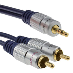 kenable 005689 audio cable 20 m 3.5mm 2 x RCA Blue