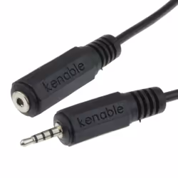 kenable 005714, 2.5mm, Male, 2.5mm, Female, 1 m, Black