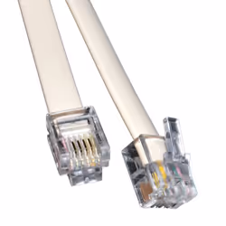 kenable 005771, 1 m, RJ11, RJ11, White, Male, Male