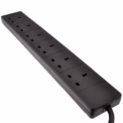 kenable 005822 power extension 1 m 6 AC outlet(s) Indoor Black