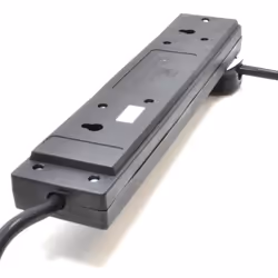kenable 4 Gang Way UK Trailing Socket Mains Power Extension Lead Black  1m