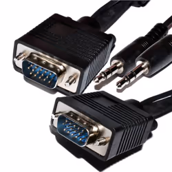 kenable 005875, 5 m, VGA (D-Sub), VGA (D-Sub), Male, Male, Black