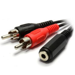 kenable 005910 audio cable 2 m 2 x RCA 3.5mm Black