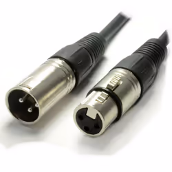 kenable PULSE Balanced XLR Male Plug To XLR Female Socket Black Lead 10m