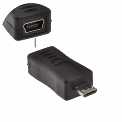 kenable 005947 cable gender changer Micro USB B Mini USB B Black