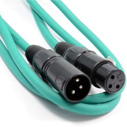 kenable Balanced XLR Microphone Lead Male to Female Audio Cable GREEN 1.5m