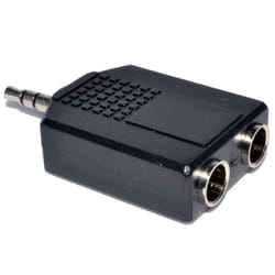 kenable 005991 cable gender changer 3.5mm 2x 6.35mm Black