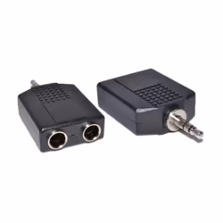 kenable 005991 cable gender changer 3.5mm 2x 6.35mm Black