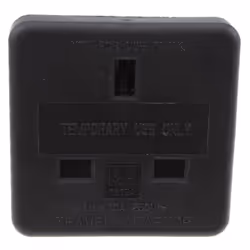 kenable Travel Adapter UK Main Plug To Euro 2 Pin Plug Changer Europe BLACK