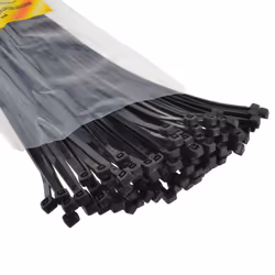 kenable Black Cable Ties 300mm x 3.5mm Nylon 66 UL Approved [100 Pack]