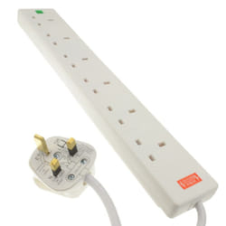 kenable 006045 surge protector White 6 AC outlet(s) 220 - 240 V 2 m