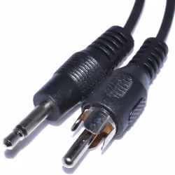 kenable 006077, 3.5mm, Male, RCA, Male, 1.2 m, Black