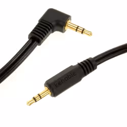 kenable 006117, 3.5mm, Male, 3.5mm, Male, 0.5 m, Black