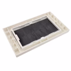 kenable BLACK BRUSH Faceplate for Cable Exit Wall Outlet UK Double Gang White