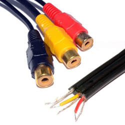 kenable 006178 composite video cable 0.2 m 3 x RCA Black
