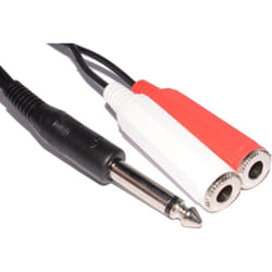 kenable 006198 audio cable 2 m 6.35mm 2 x 6.35mm Black, Red, White