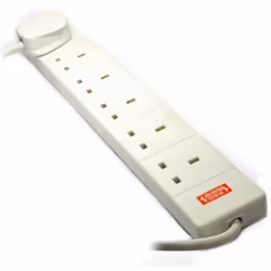 kenable 006201, 6 AC outlet(s), Type G (BS 1363), 13 A, Type G (BS 1363), White, 5 m