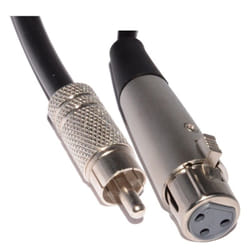 kenable 006300 audio cable 2 m XLR (3-pin) RCA Black