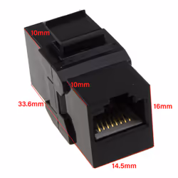 kenable RJ45 Panel Mount Coupler Pass Through Module Cat5E UTP For Load Bar