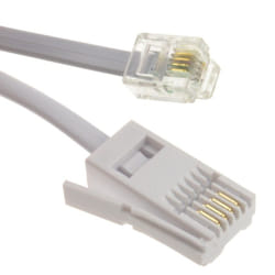kenable 004458 telephone cable 2 m White