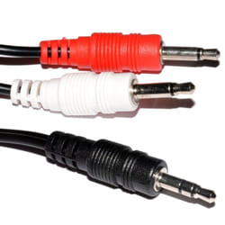 kenable 006492 audio cable 1 m 3.5mm 2 x 3.5mm Black
