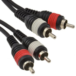 kenable 006519 audio cable 0.3 m 2 x RCA Black, Red, White