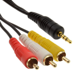 kenable 003161 audio cable 2 m 3.5mm 3 x RCA Black