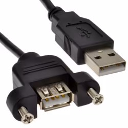 kenable 006536, 0.5 m, USB A, USB A, USB 2.0, Black