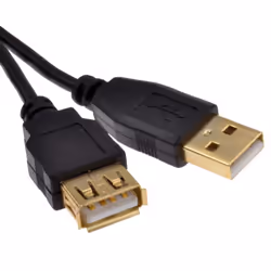 kenable 006622, 1.8 m, USB A, USB A, USB 2.0, 0.48 Gbit/s, Black