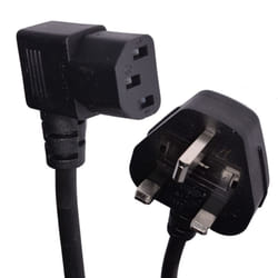 kenable Power Cord UK Plug to Right Angle IEC C13 Cable  kettle lead   1.8m