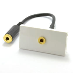 kenable Ready Made Faceplate Module 3.5mm Stereo Jack Panel Mount Stub 15cm