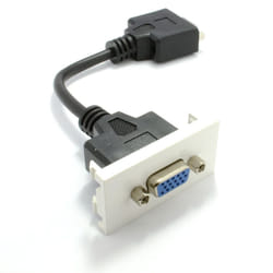 kenable Ready Made Faceplate Module SVGA 15 Pin Socket Panel Mount Stub 15cm