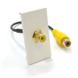 kenable Ready Made Faceplate Module RCA Video Composite Panel Mount Stub 15cm