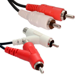 kenable 006690 audio cable 0.5 m 2 x RCA Black, Red, White