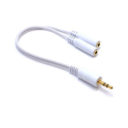 kenable 006713 audio cable 0.2 m 3.5mm 2 x 3.5mm White